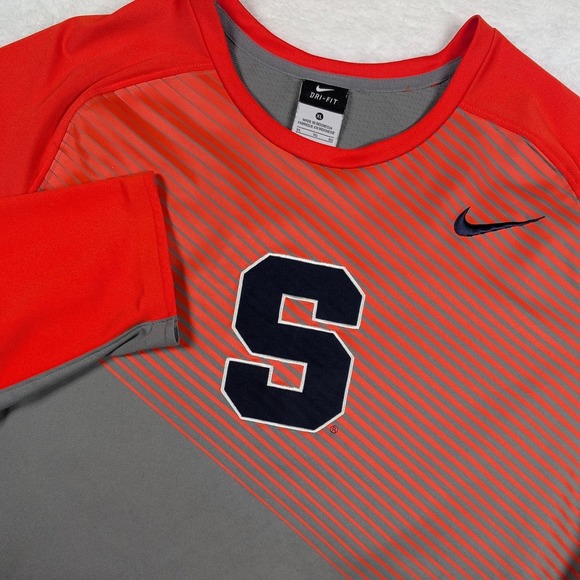 Nike Other - Syracuse Orange Shirt Long Sleeve‎ Mens XL Gray NCAA Basketball Nike Dri-FIT